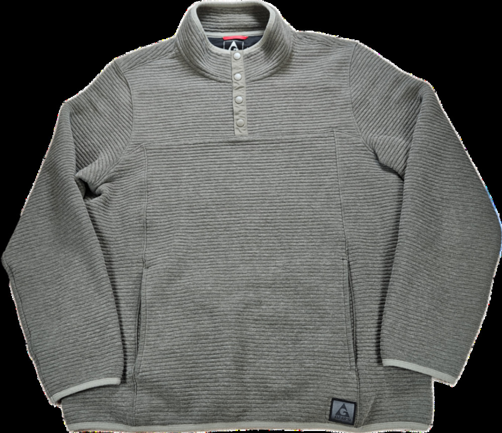 GERRY Sweatshirt Men’s Olive Green XL Ribbed Snap Pullover Fleece